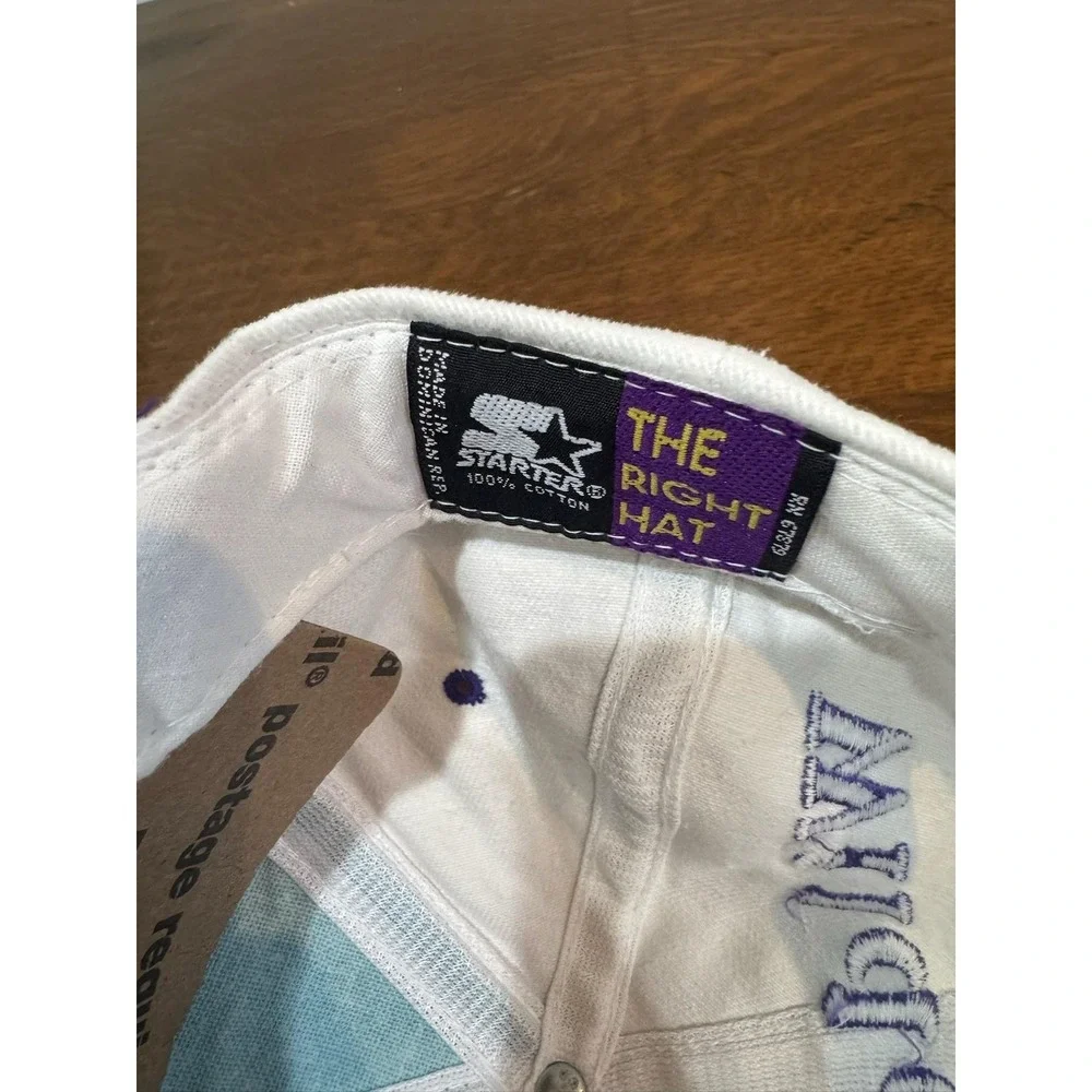 Vintage Northwestern Wildcats Hat Cap Snap Back‎ One Size White NCAA Starter